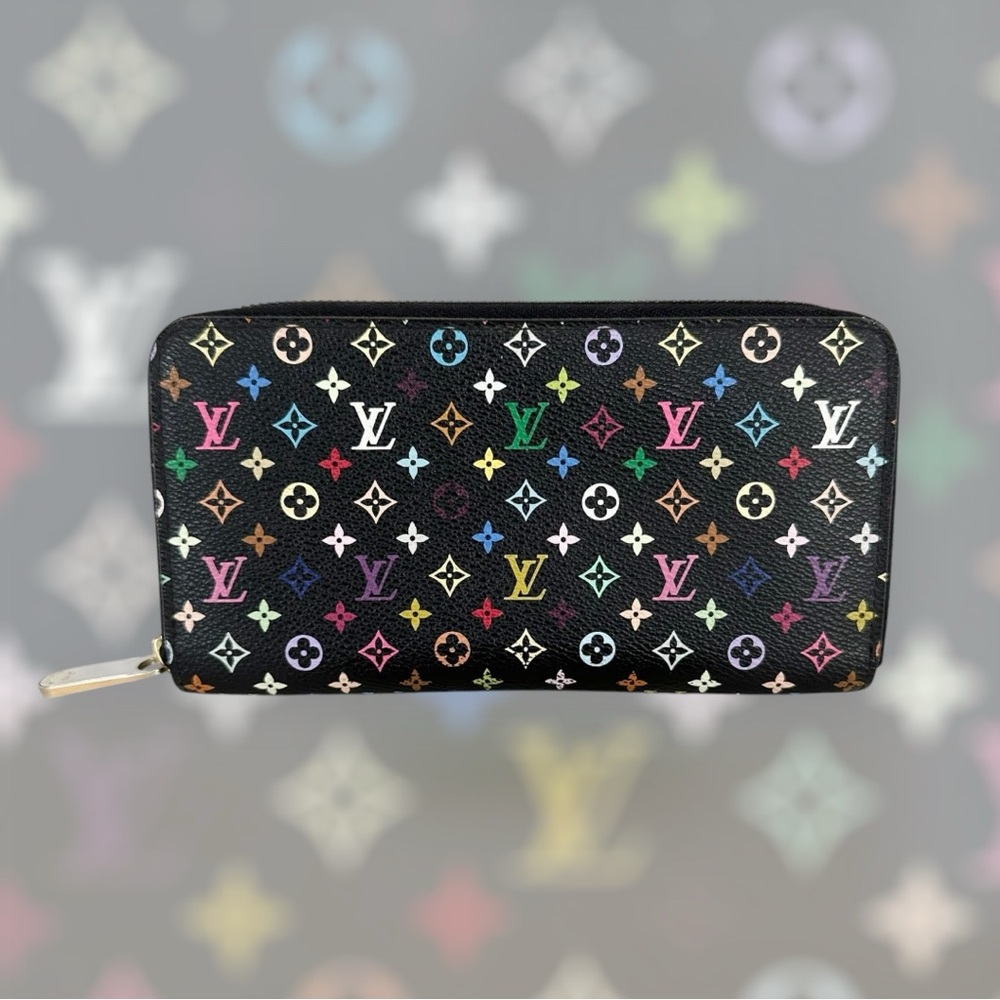 Louis Vuitton Zippy Wallet Multicolor Black